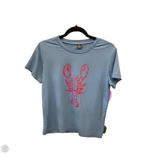 Top Short Sleeve By Shein In Blue, Size: Xs