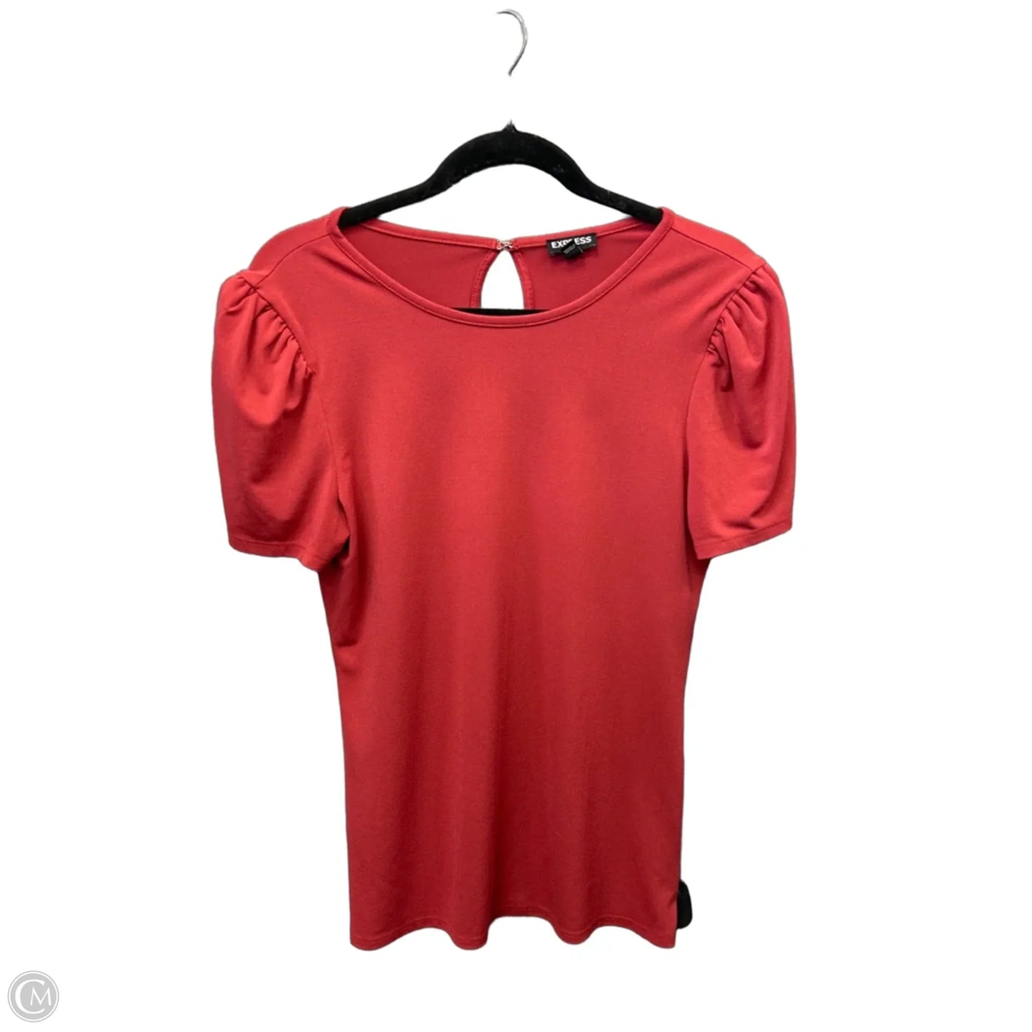 Top Short Sleeve By Express In Pink, Size: L