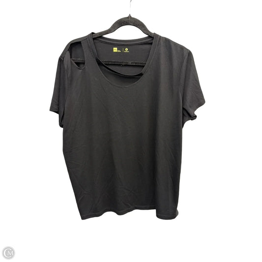 Athletic Top Short Sleeve By Xersion In Black, Size: Xxl