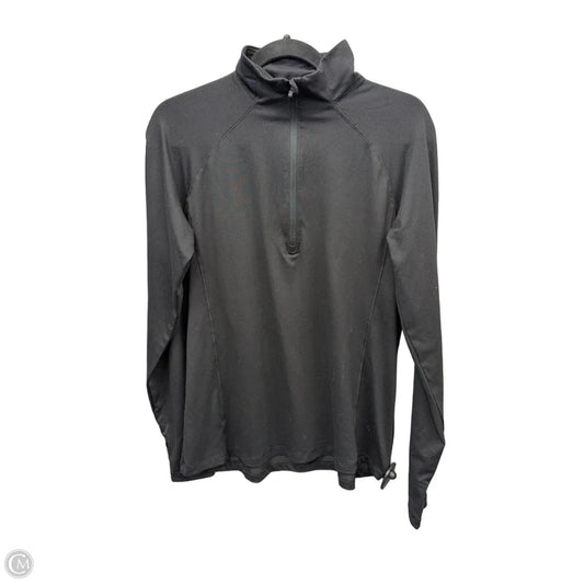 Athletic Top Long Sleeve Collar By Jockey In Black, Size: L