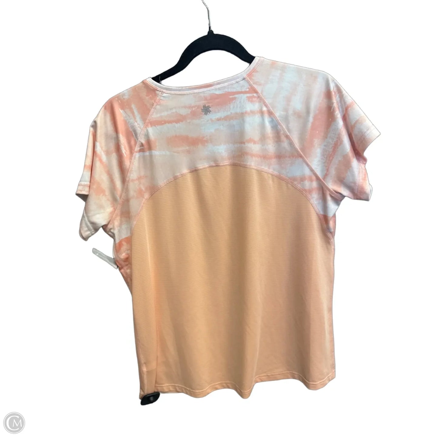 Athletic Top Short Sleeve By Tek Gear In Orange, Size: L