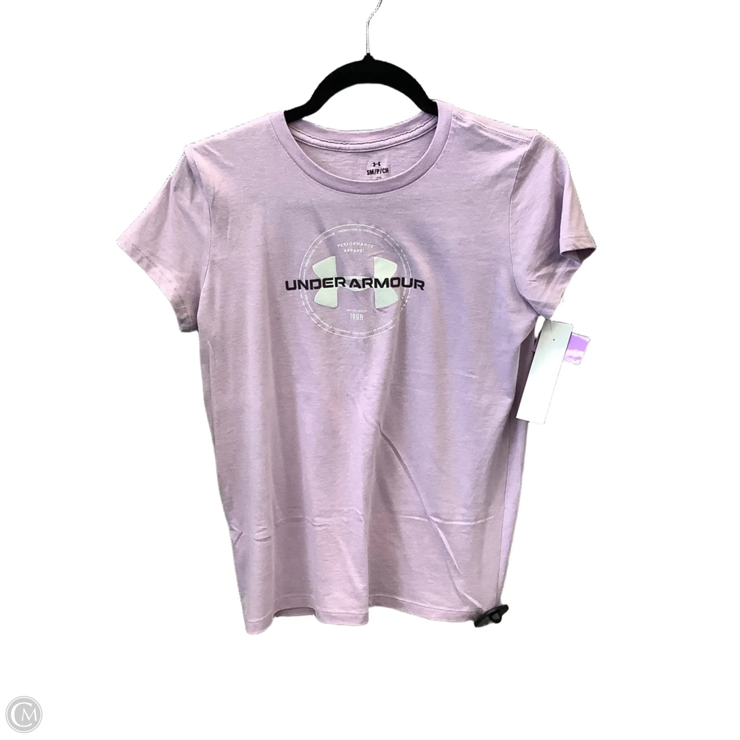 Athletic Top Short Sleeve By Under Armour In Purple, Size: Sp