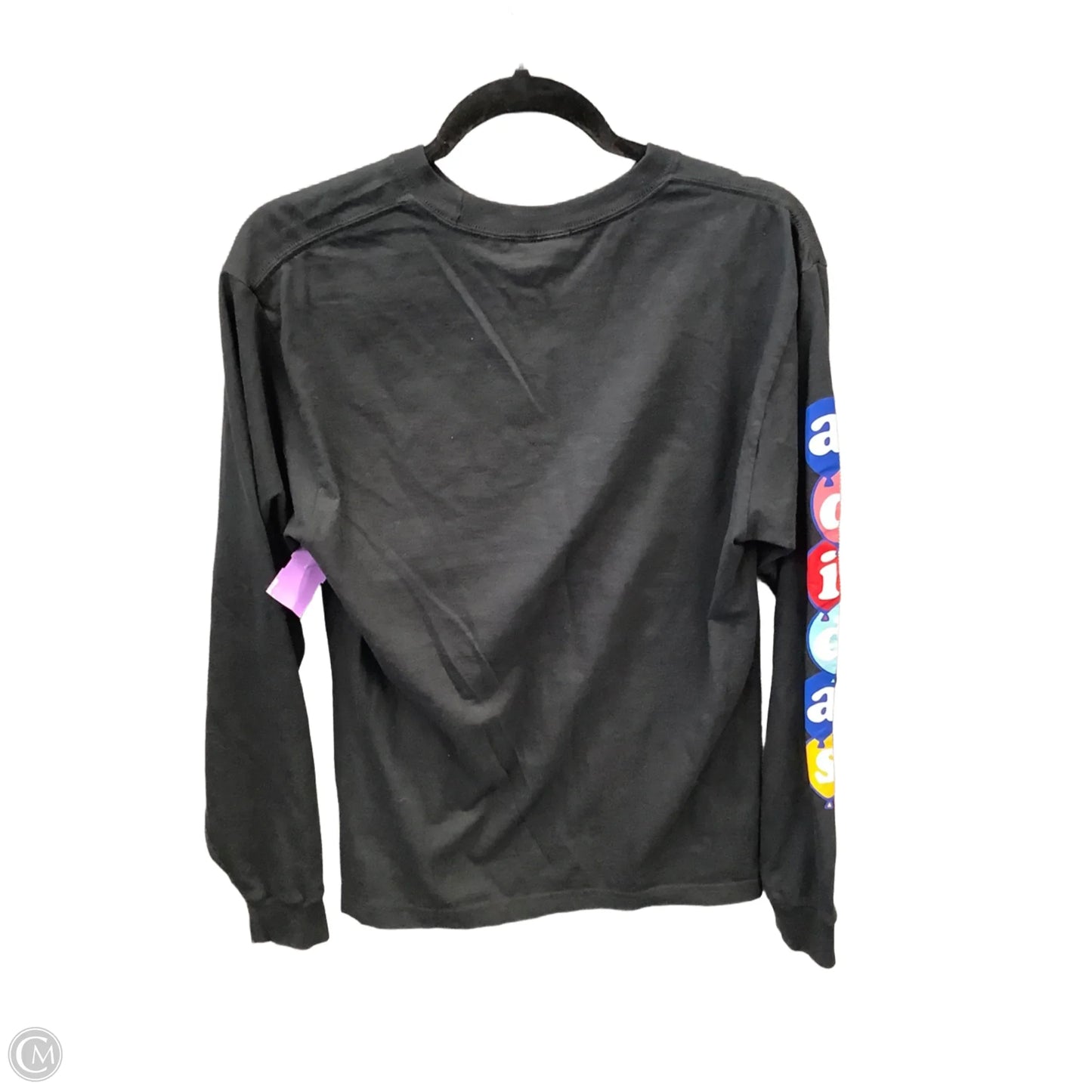 Athletic Top Long Sleeve Crewneck By Adidas In Black, Size: S