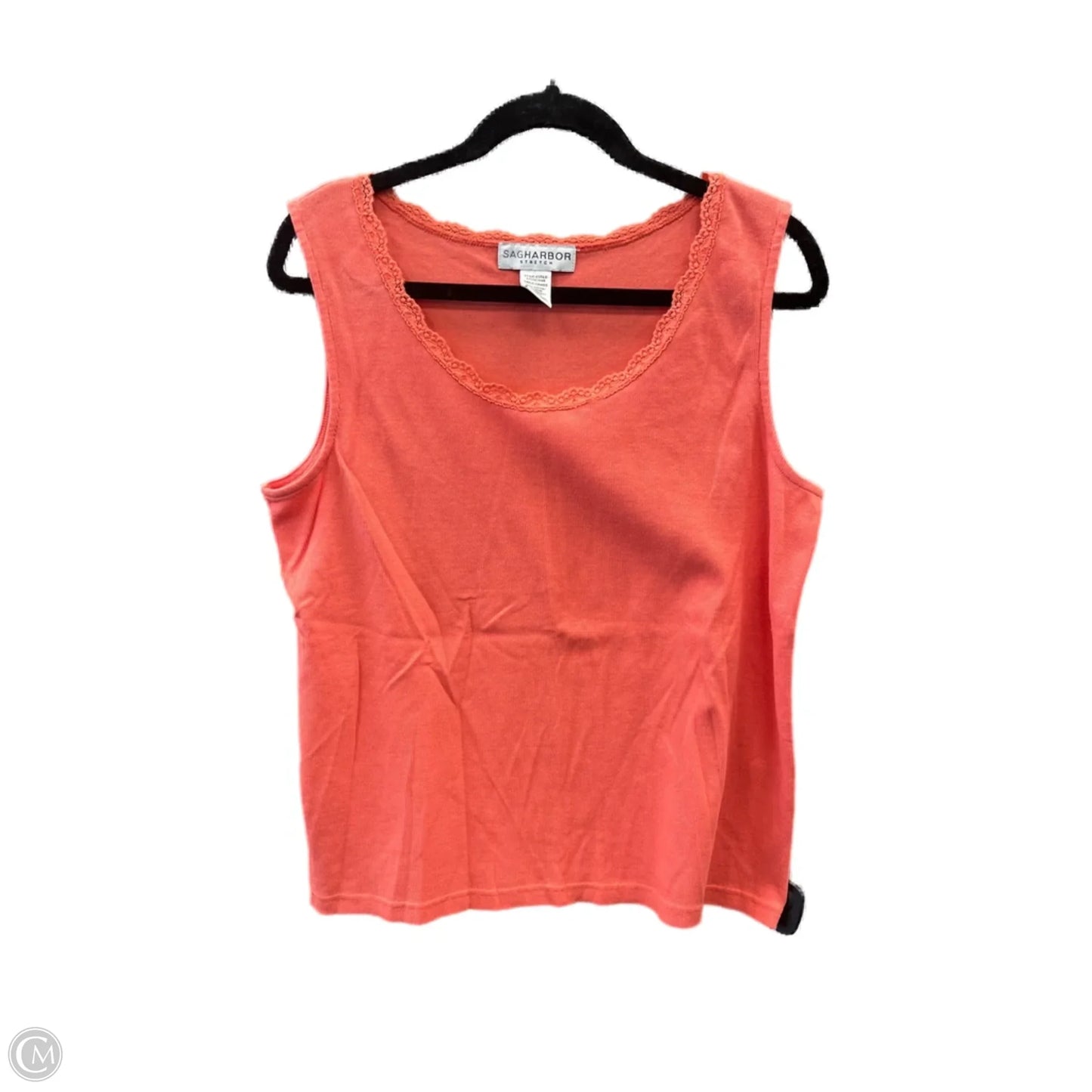 Top Sleeveless By Sag Harbor In Orange, Size: L