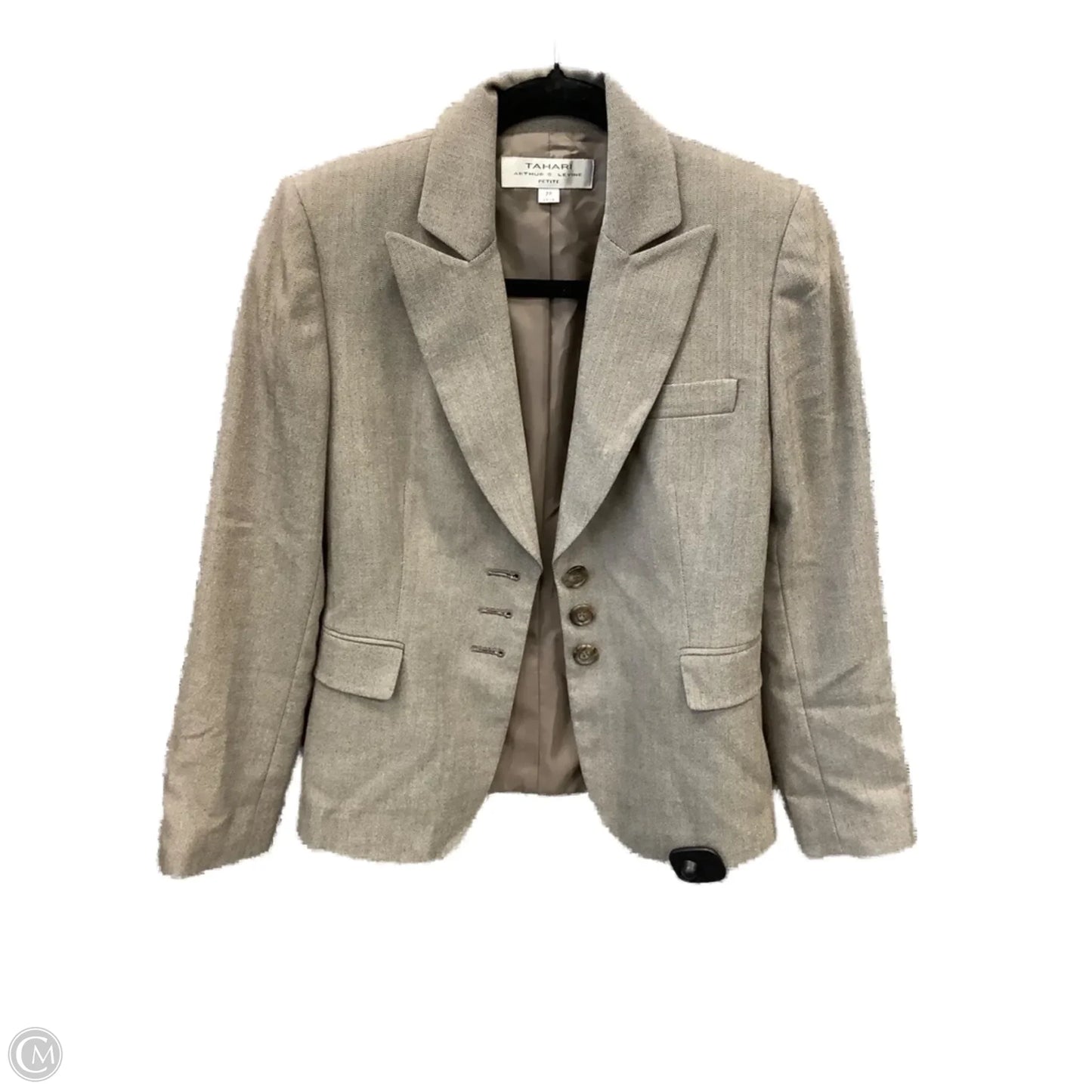 Blazer By Tahari By Arthur Levine In Brown, Size: Xs