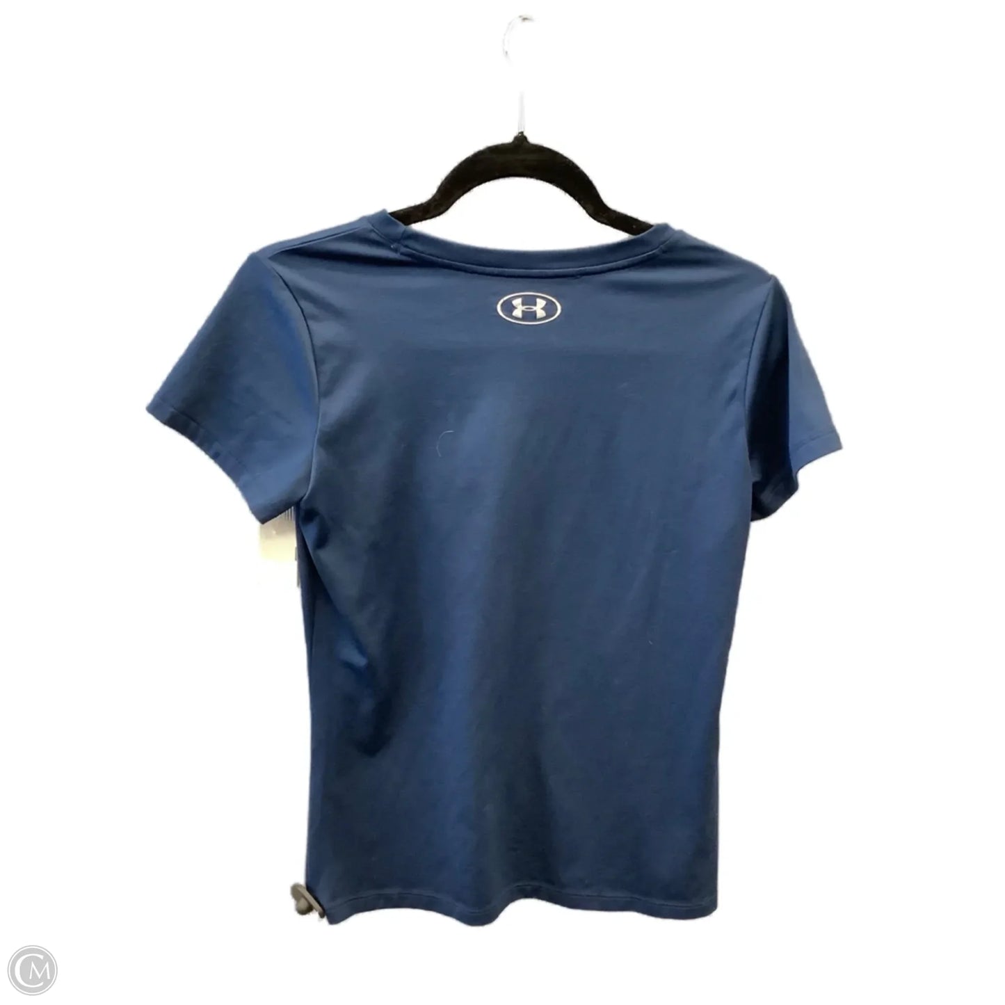 Athletic Top Short Sleeve By Under Armour In Blue, Size: S