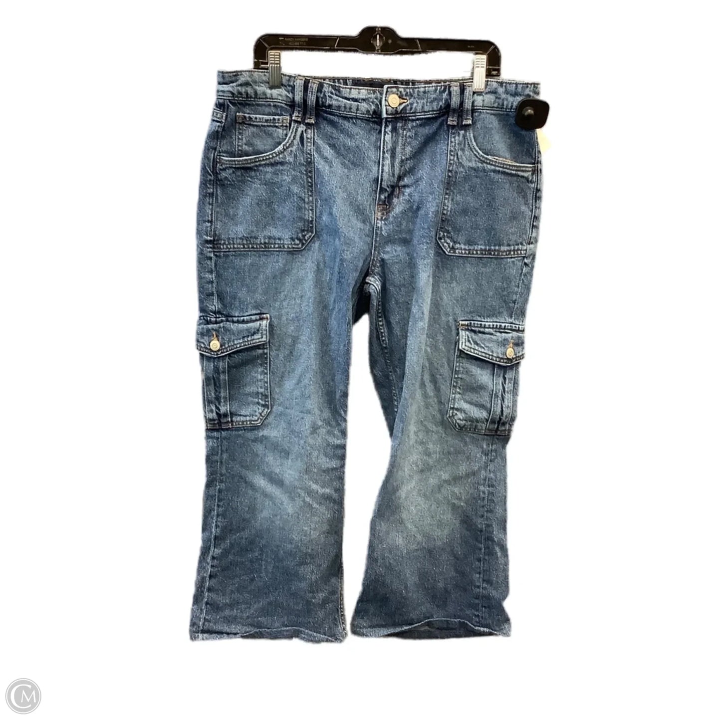 Jeans Flared By Aeropostale In Blue Denim, Size: 16