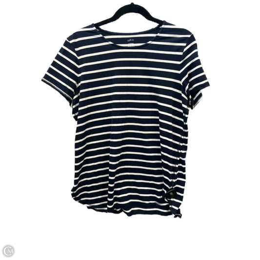 Top Short Sleeve By J. Jill In Striped Pattern, Size: M