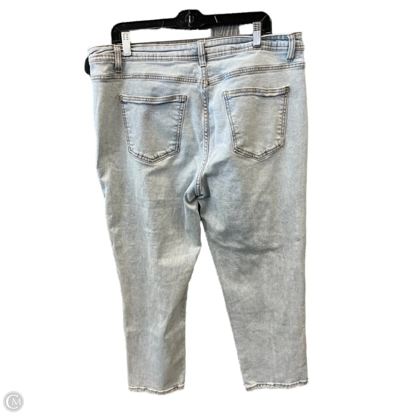 Jeans Straight By Terra & Sky In Blue Denim, Size: 18