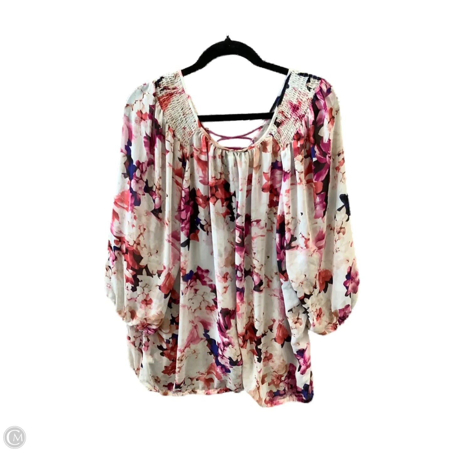 Top 3/4 Sleeve By Lane Bryant In Floral Print, Size: 4x