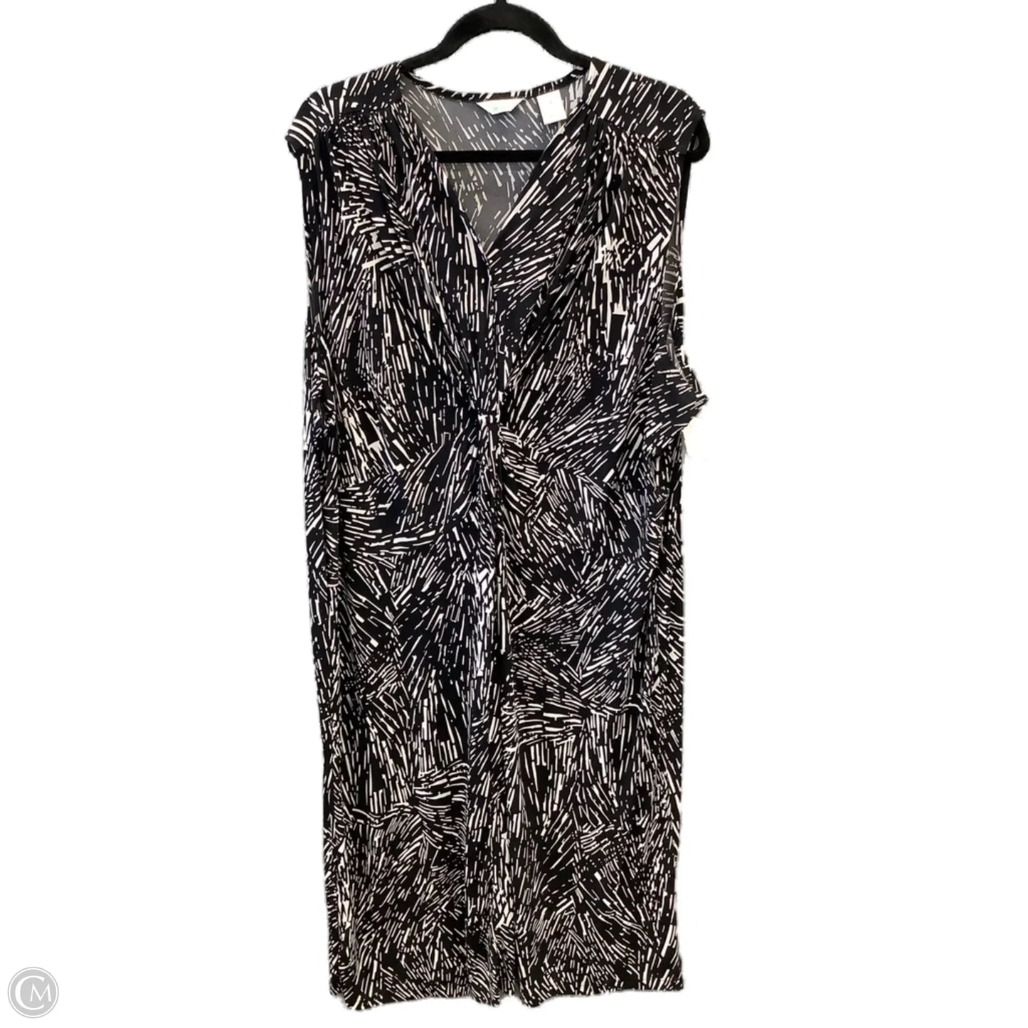 Dress Casual Midi By Laura Ashley In Black, Size: 3x