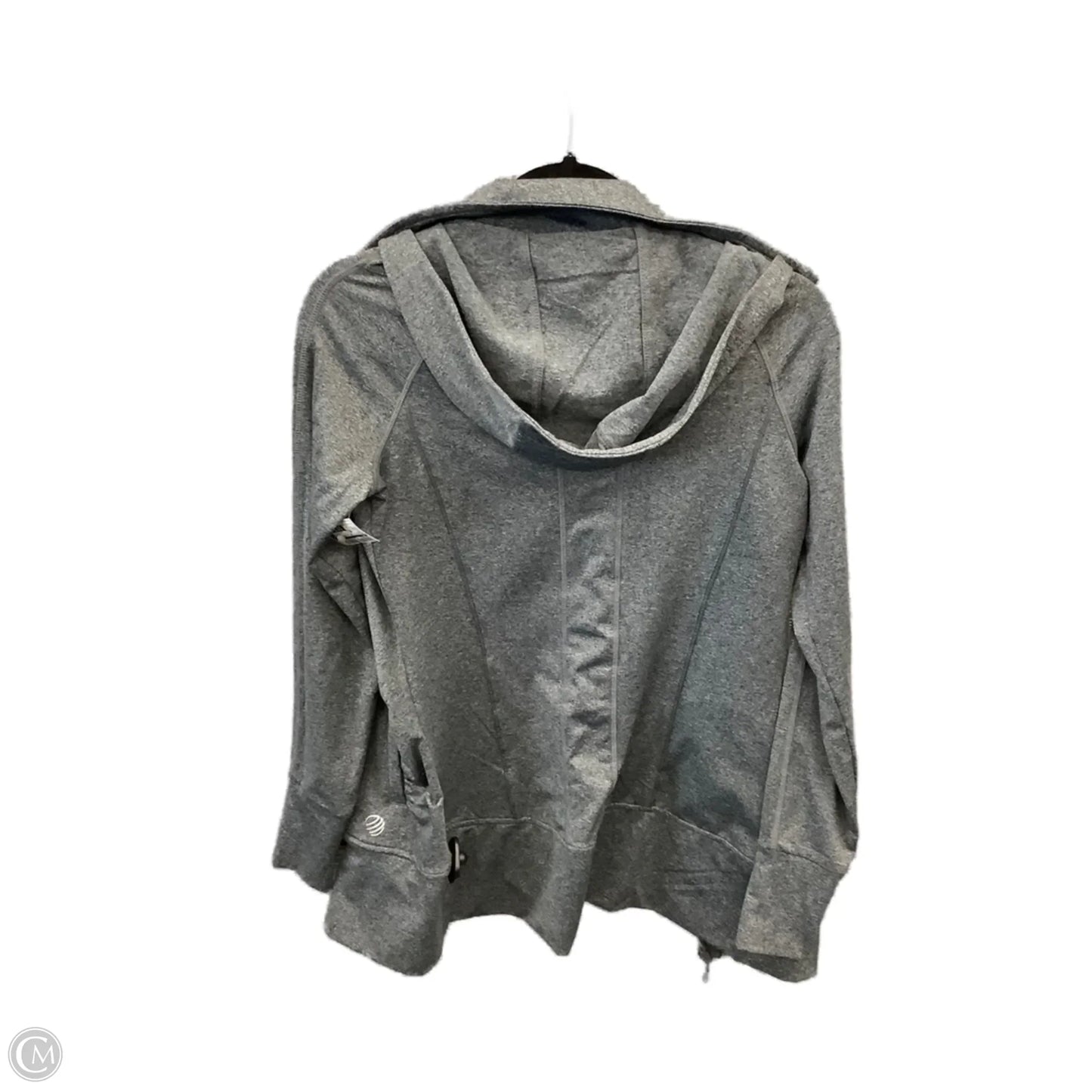 Athletic Top Long Sleeve Hoodie By Mpg In Grey, Size: S