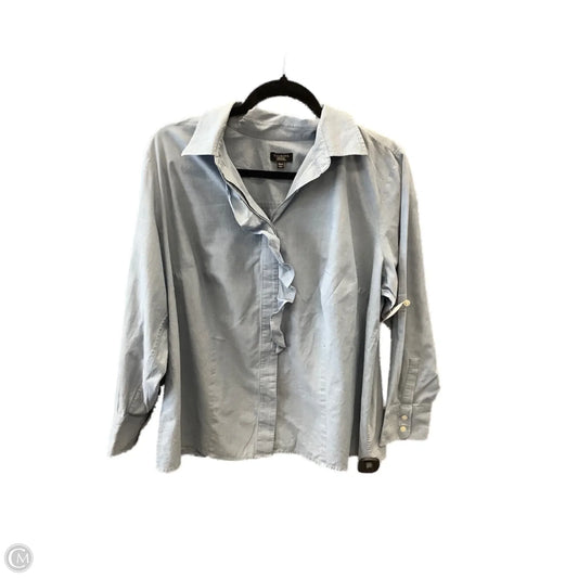 Top Long Sleeve By Talbots In Blue, Size: Xl