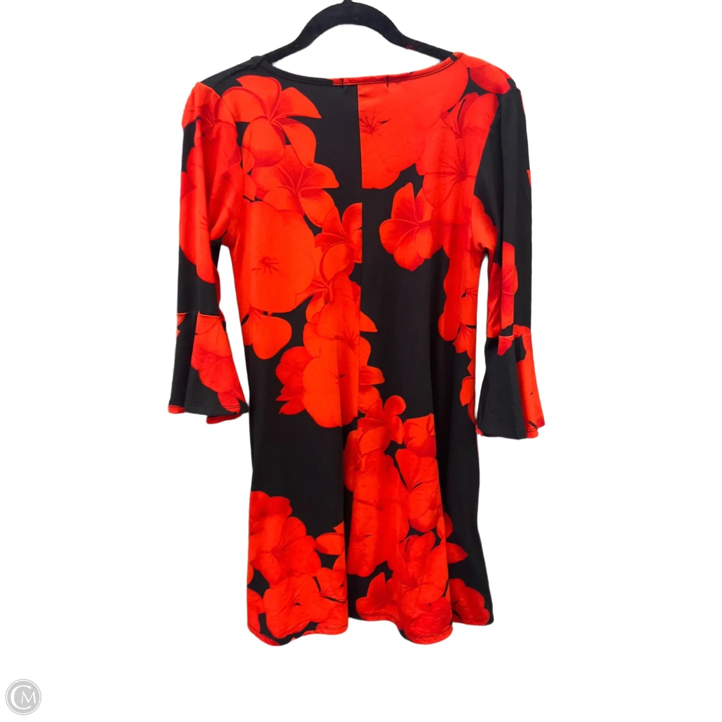 Dress Casual Midi By Clothes Mentor In Black & Red, Size: S
