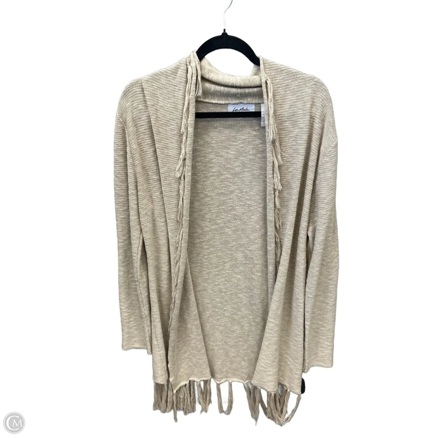 Cardigan By Clothes Mentor In Beige, Size: L