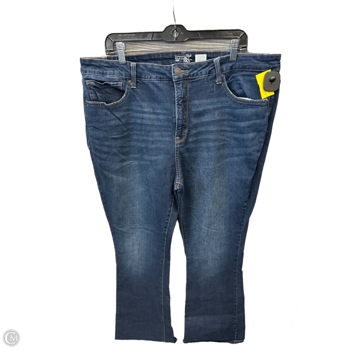 Jeans Boot Cut By Terra & Sky In Blue Denim, Size: 16