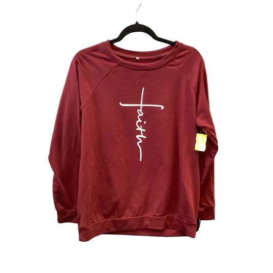 Top Long Sleeve By Clothes Mentor In Maroon, Size: L