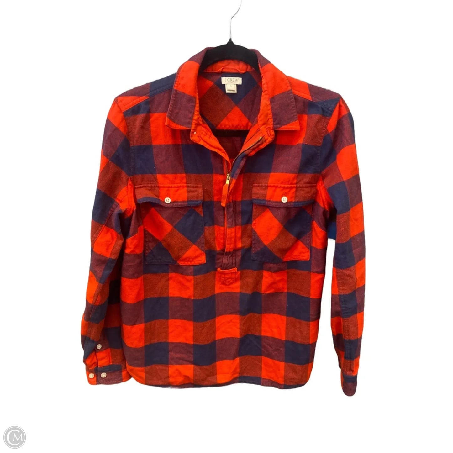 Top Long Sleeve By J. Crew In Blue & Red, Size: S