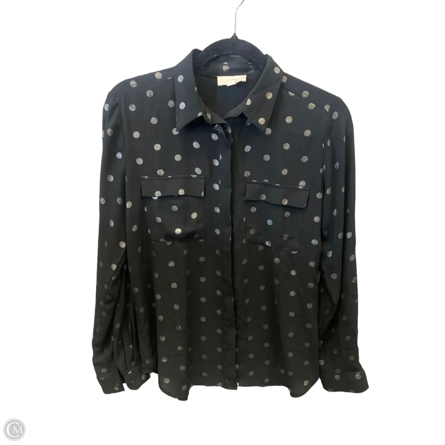 Top Long Sleeve By Loft In Black, Size: S
