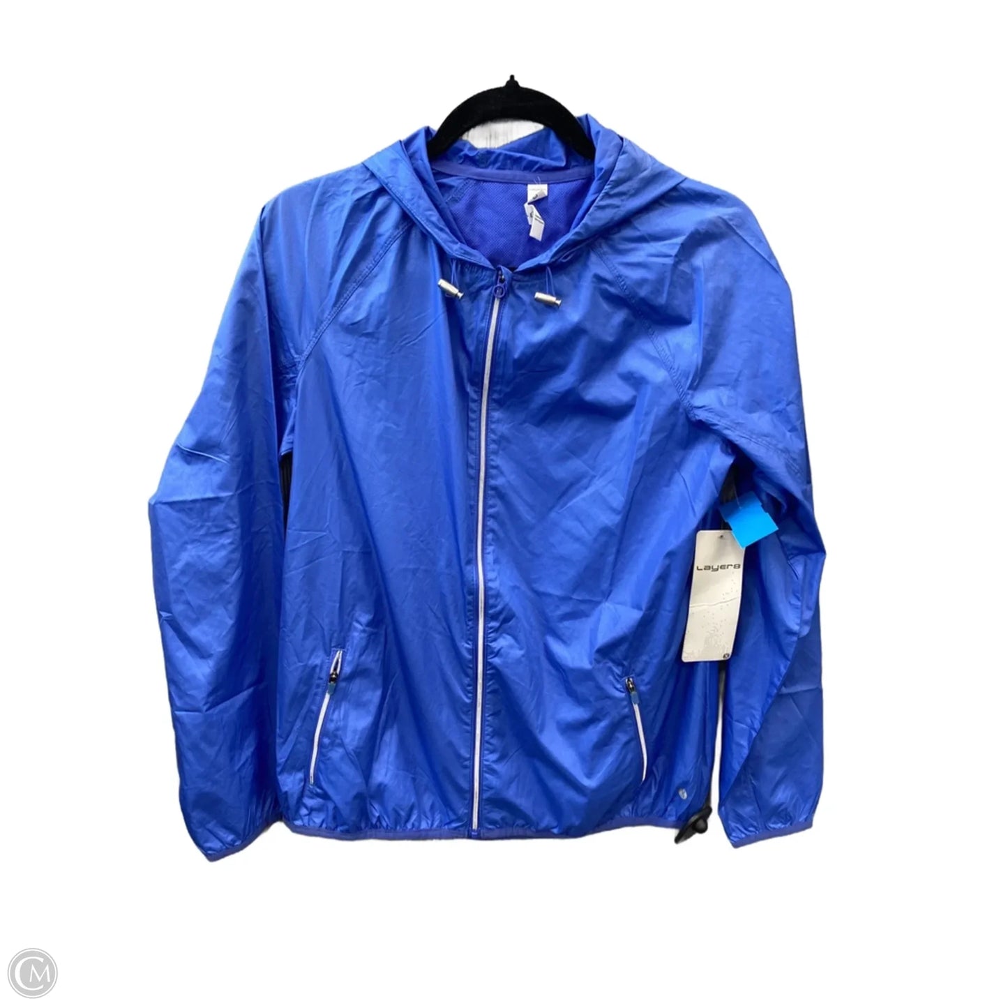 Athletic Jacket By Layer 8 In Blue, Size: S