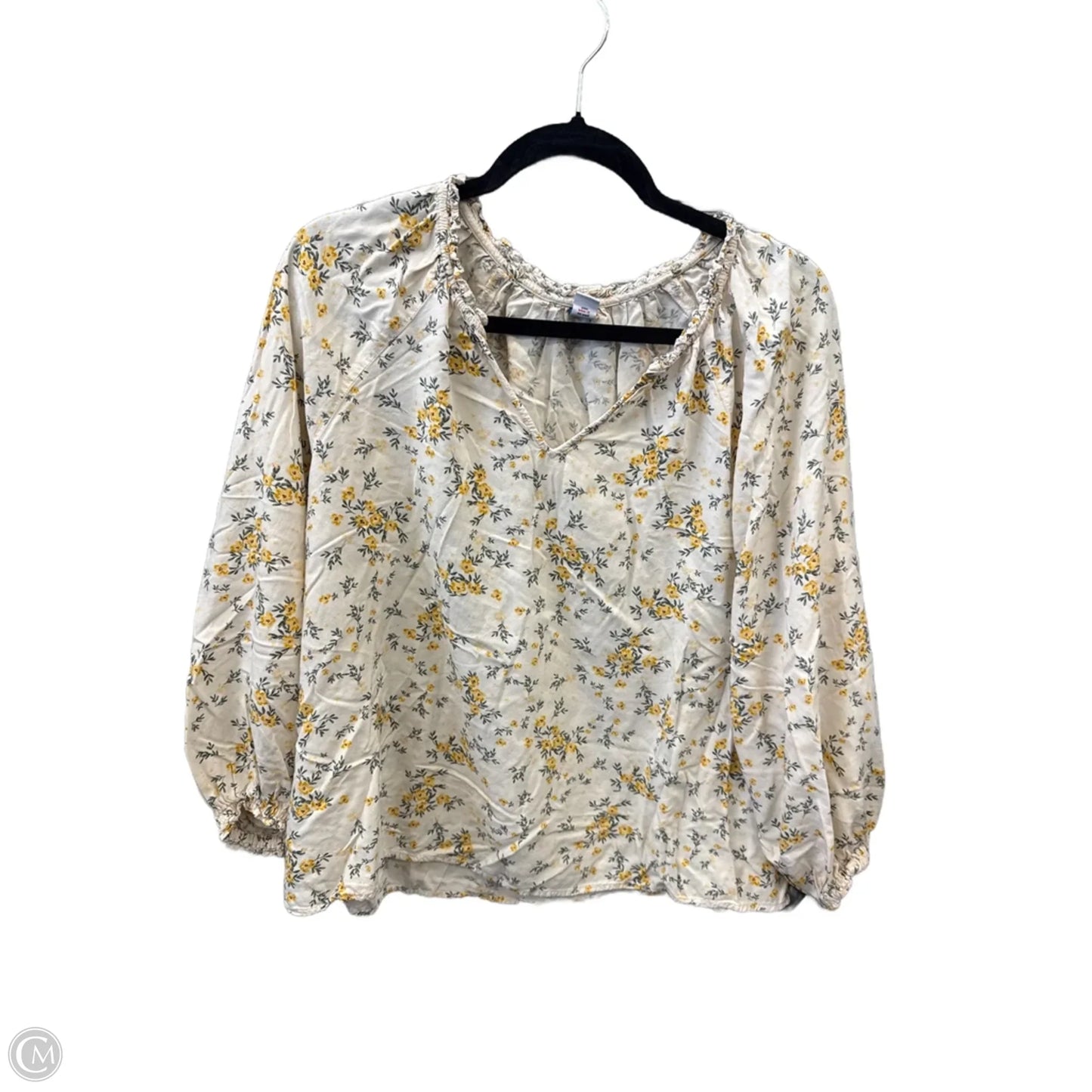 Top Long Sleeve By Old Navy In Floral Print, Size: Xl