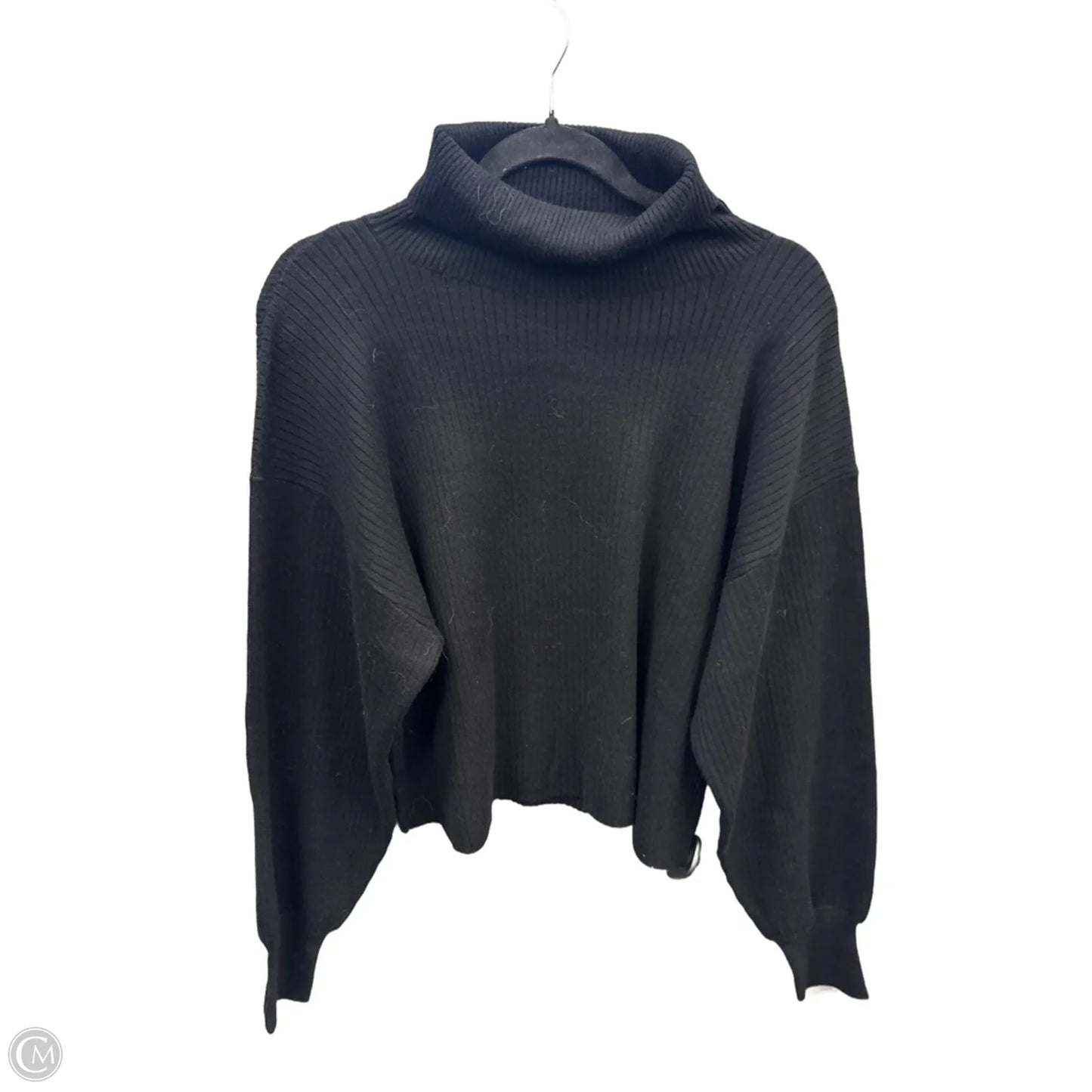 Sweatshirt Collar By Good American In Black, Size: M