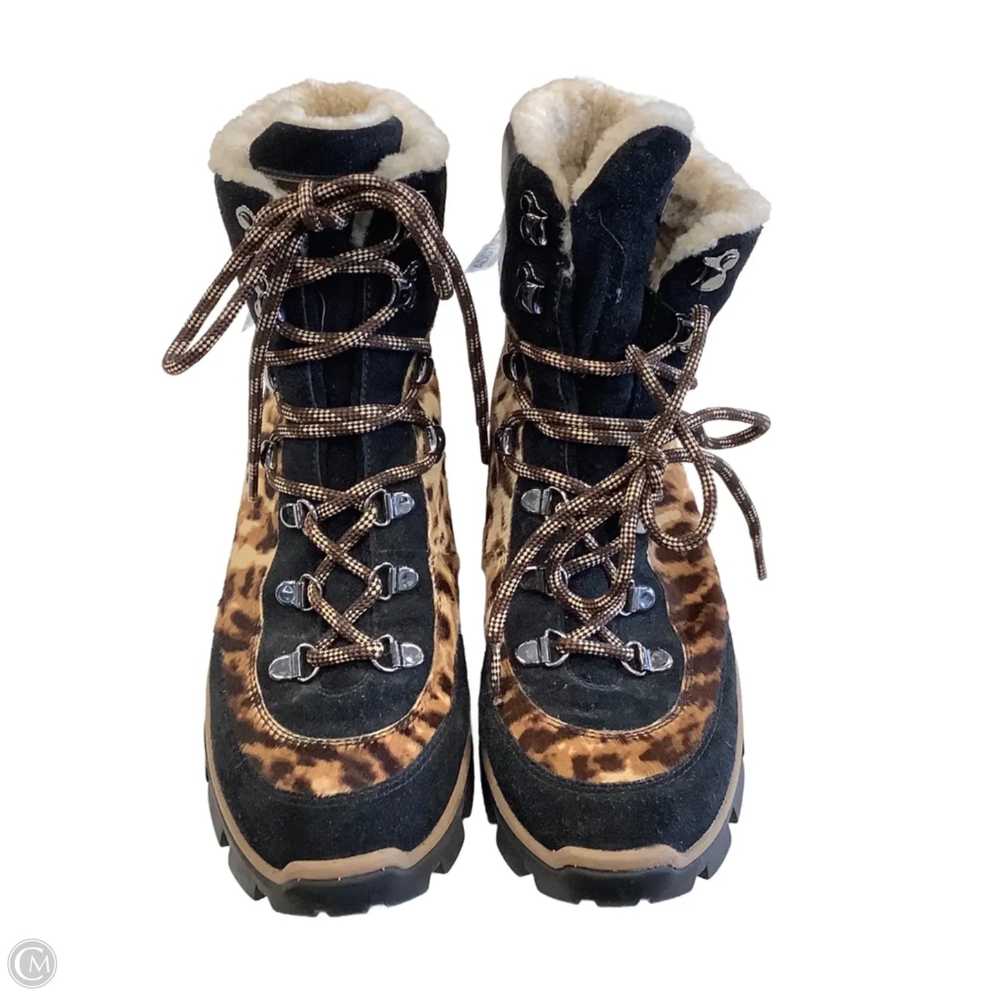 Boots Ankle Flats By Veronica Beard In Animal Print, Size: 8.5