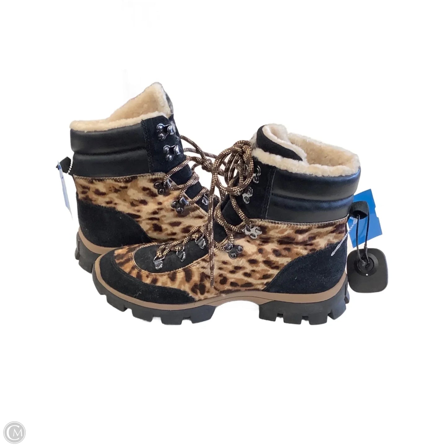 Boots Ankle Flats By Veronica Beard In Animal Print, Size: 8.5