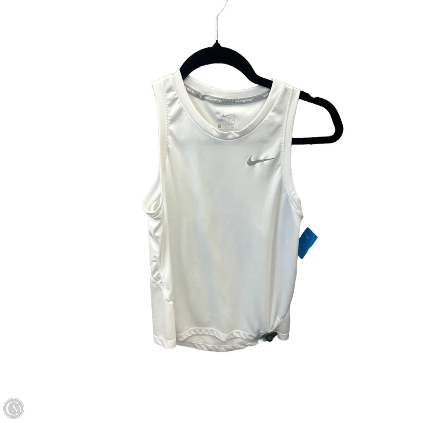 Athletic Top Short Sleeve By Nike In White, Size: S