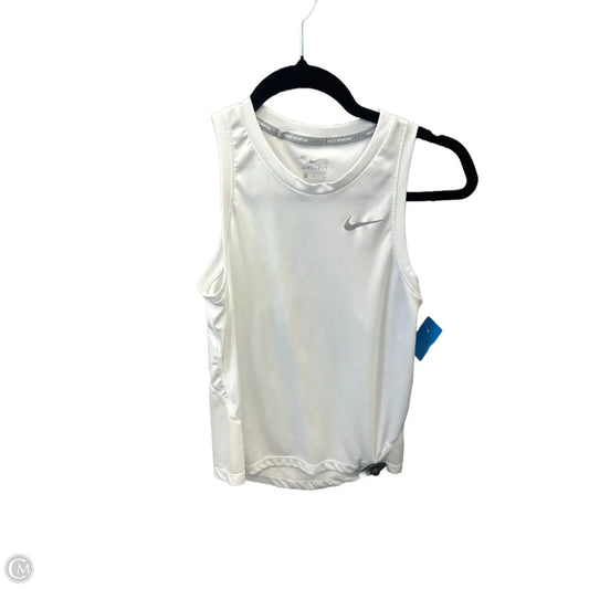 Athletic Top Short Sleeve By Nike In White, Size: S