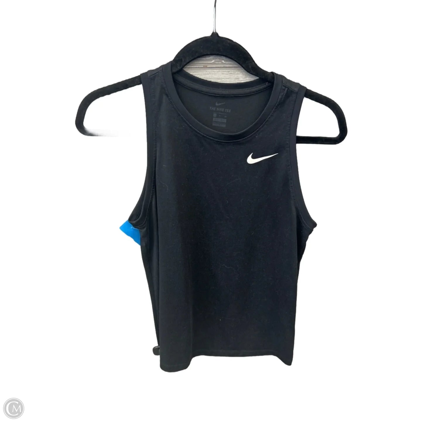 Athletic Top Short Sleeve By Nike In Black, Size: S