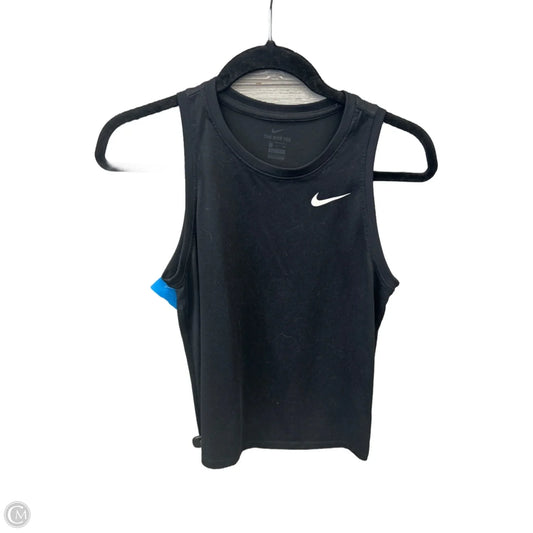 Athletic Top Short Sleeve By Nike In Black, Size: S