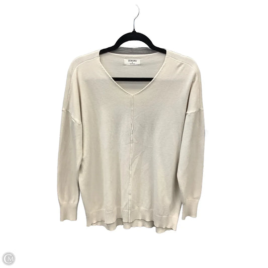 Top Long Sleeve By Zenana In White, Size: S