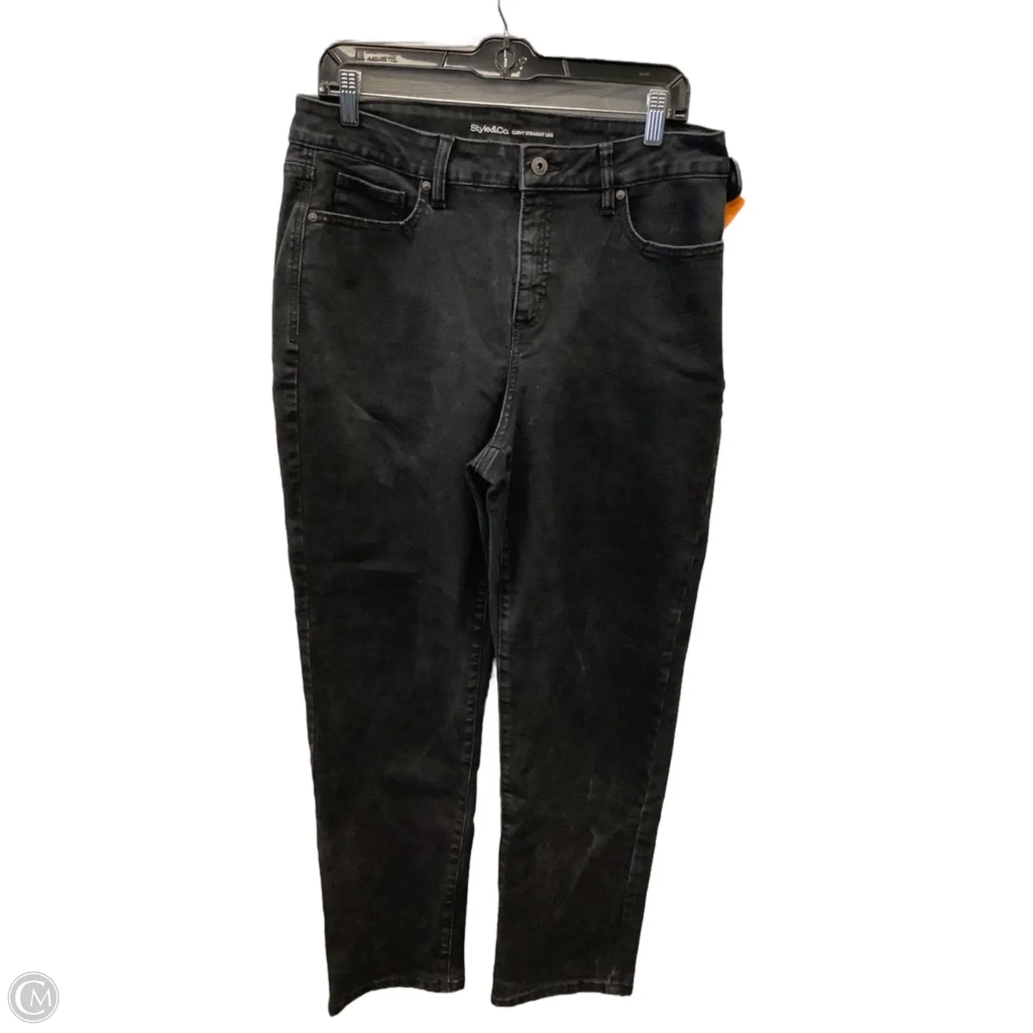 Jeans Straight By Style And Co Collection Women In Black, Size: 14