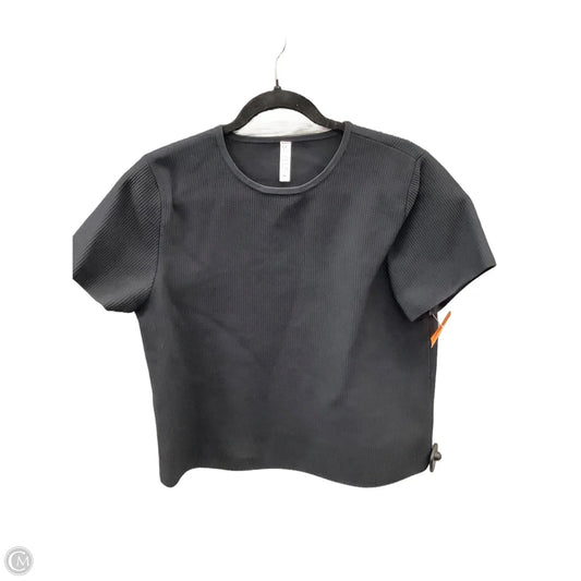 Top Short Sleeve By Stylus In Black, Size: Xxl