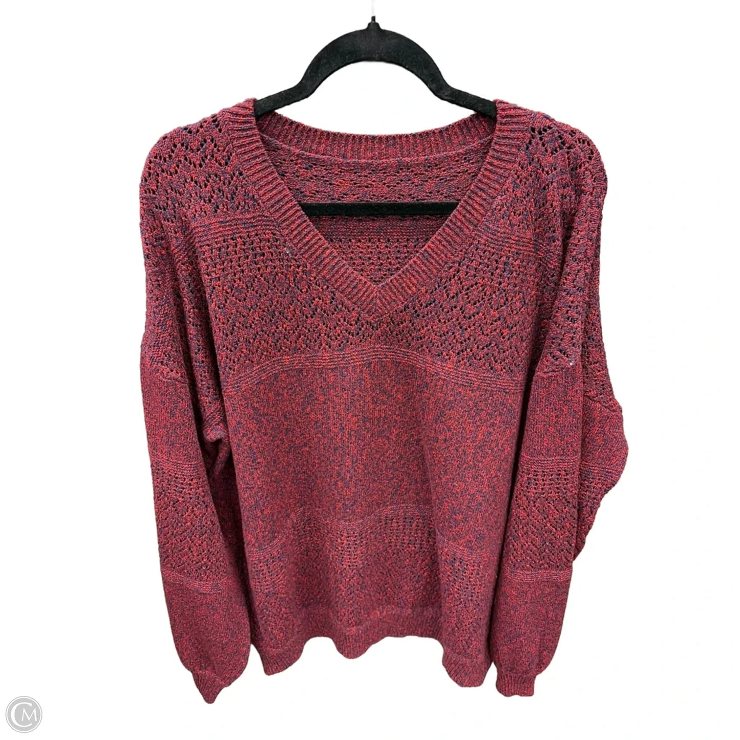 Sweater By Clothes Mentor In Blue & Red, Size: Xl