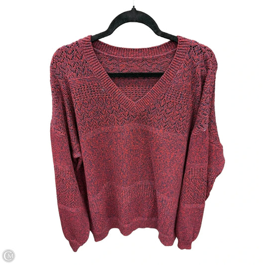 Sweater By Clothes Mentor In Blue & Red, Size: Xl
