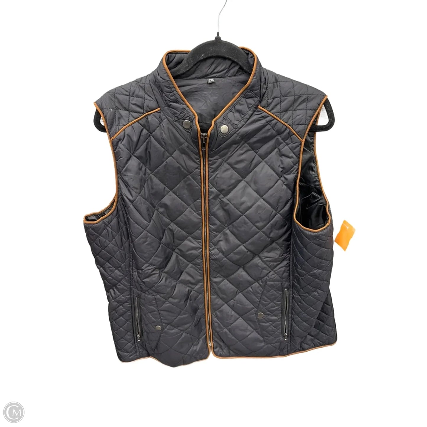 Vest Puffer & Quilted By Clothes Mentor In Grey, Size: 2x