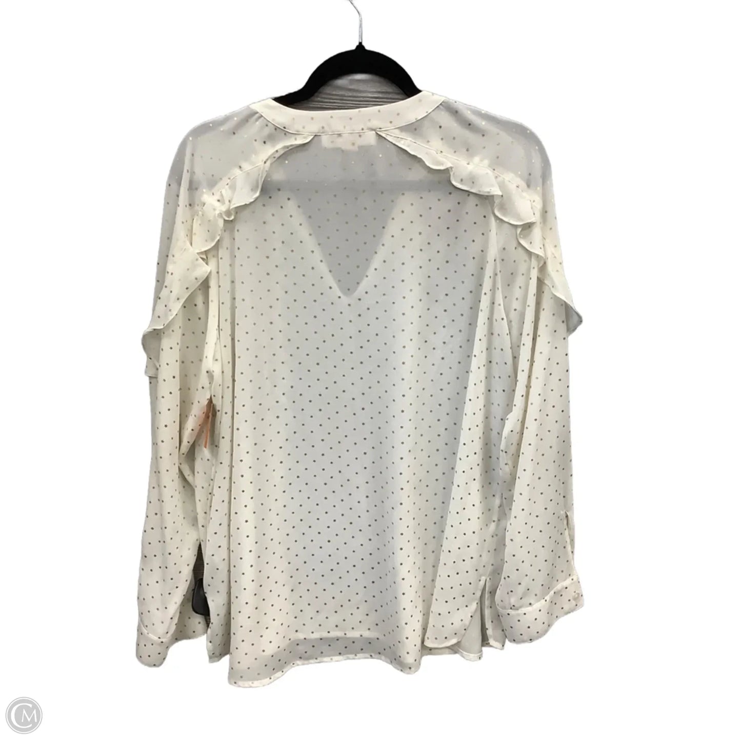 Top Long Sleeve By Michael By Michael Kors In White, Size: Xl