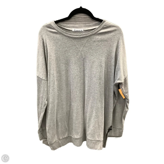 Top Long Sleeve By Clothes Mentor In Grey, Size: Xxl