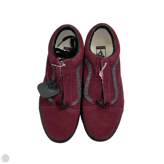 Shoes Sneakers By Vans In Maroon, Size: 10