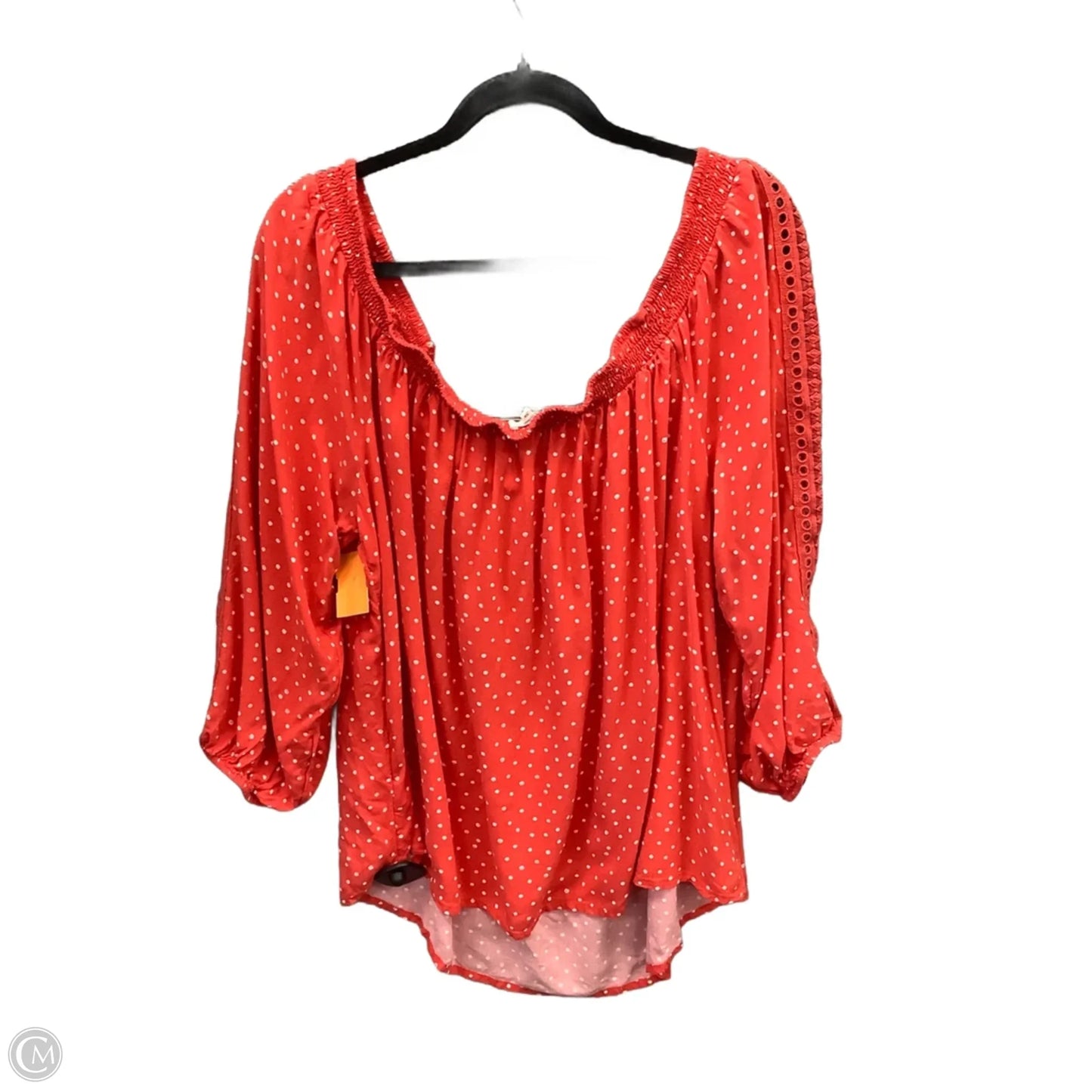 Top Long Sleeve By Maurices In Polkadot Pattern, Size: 3x