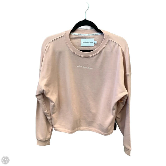 Top Long Sleeve By Calvin Klein In Pink, Size: M
