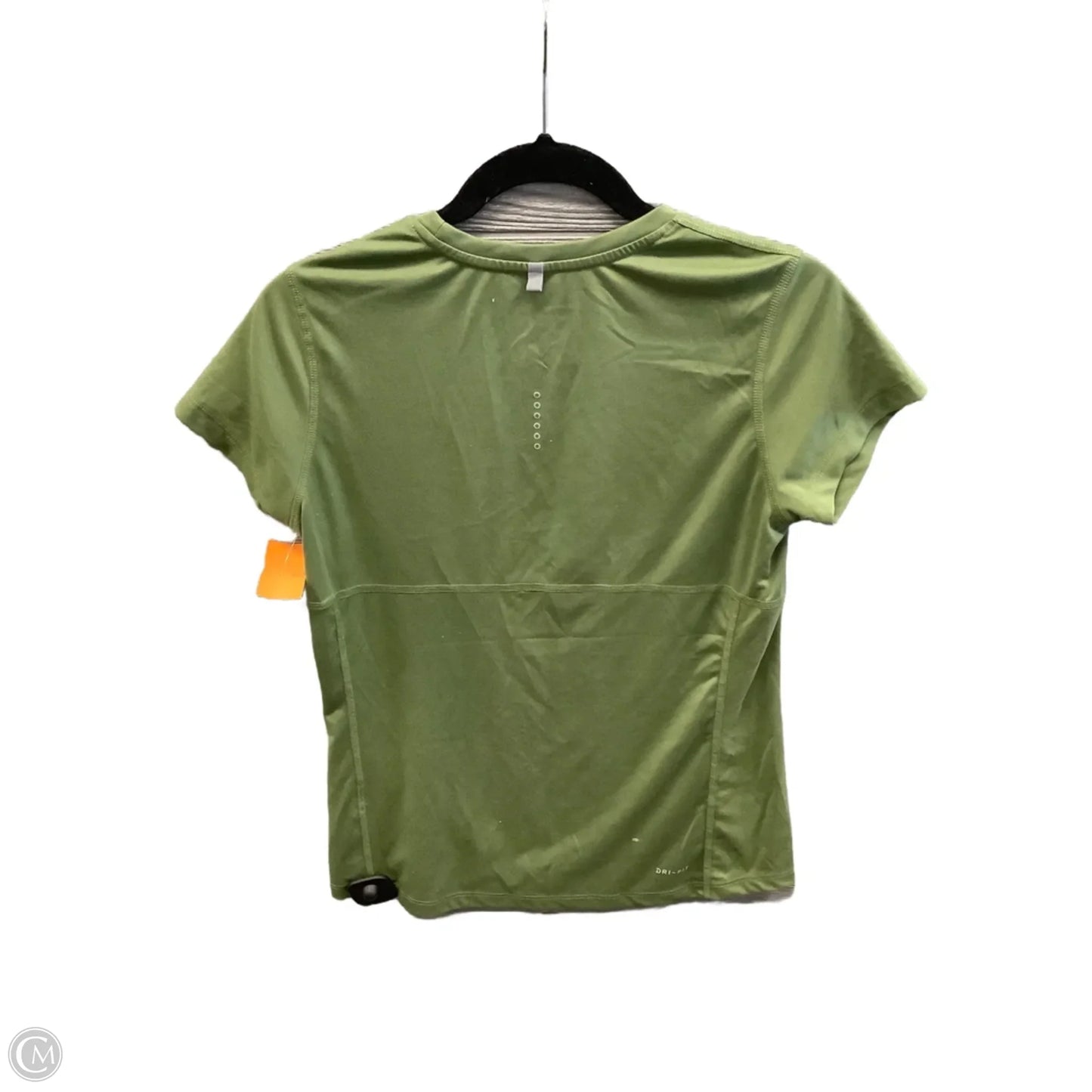 Athletic Top Short Sleeve By Nike In Green, Size: M