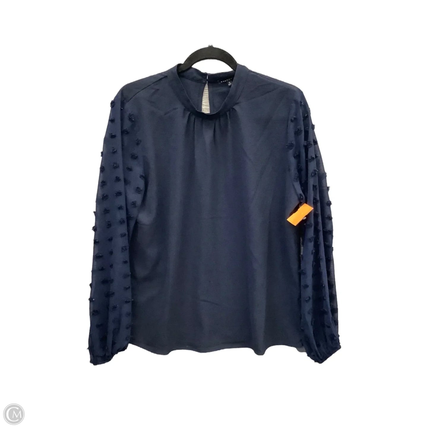 Top Long Sleeve By Staccato In Blue, Size: M