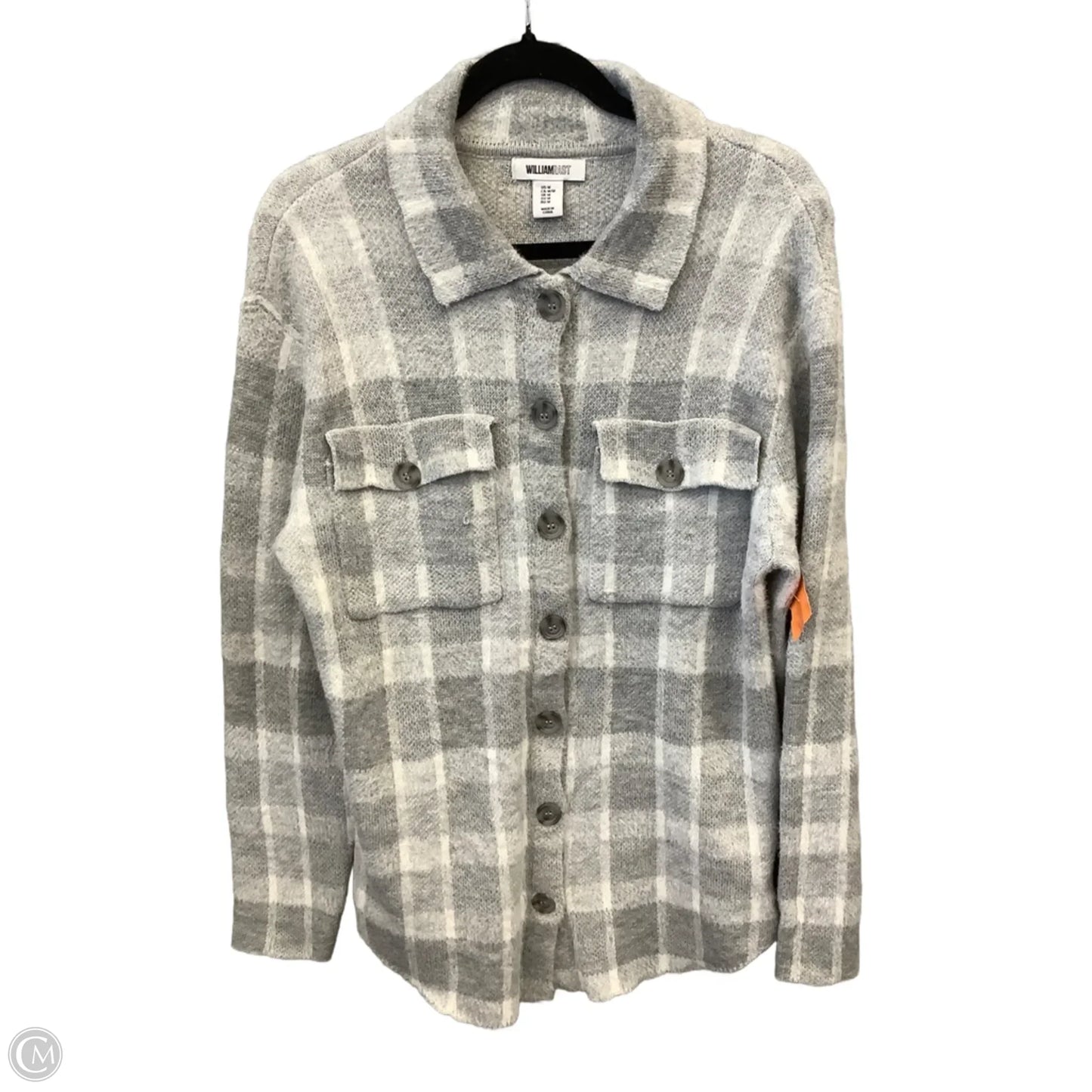 Top Long Sleeve By William Rast In Plaid Pattern, Size: M