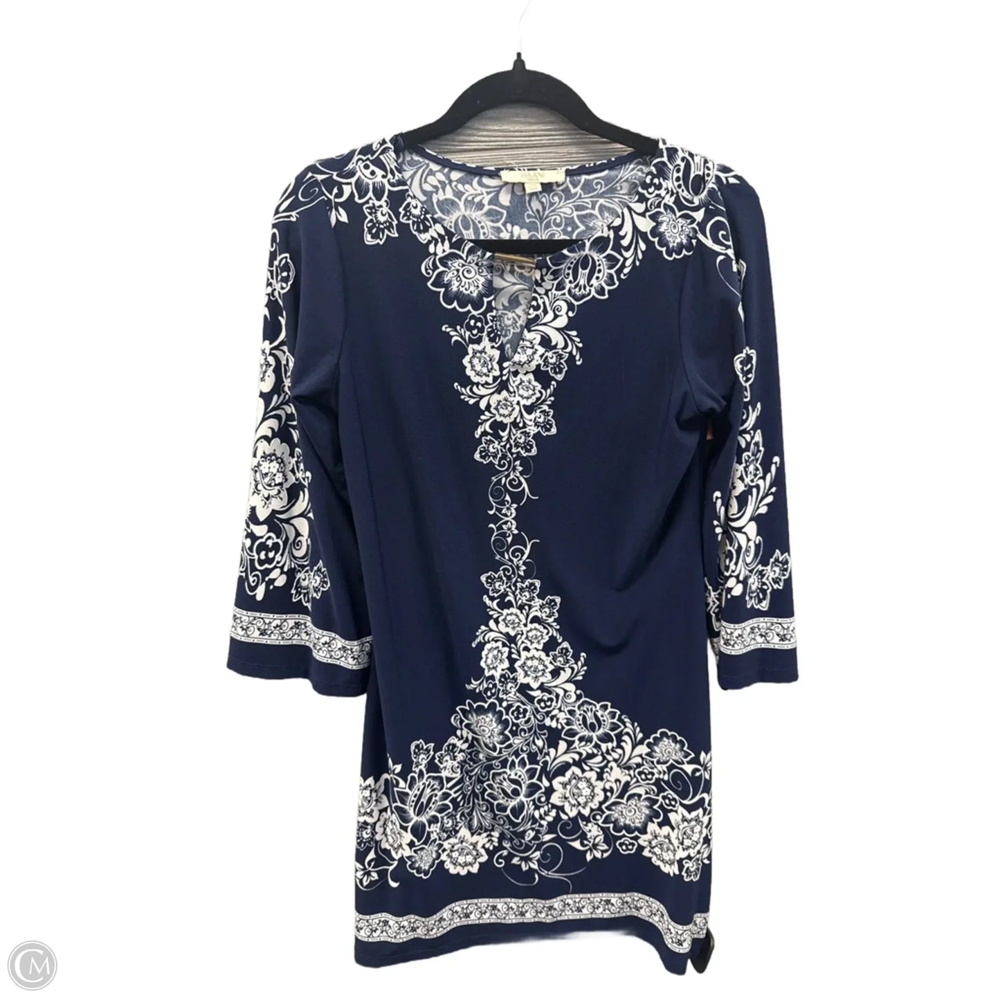 Dress Casual Midi By Haani In Blue & White, Size: Mp