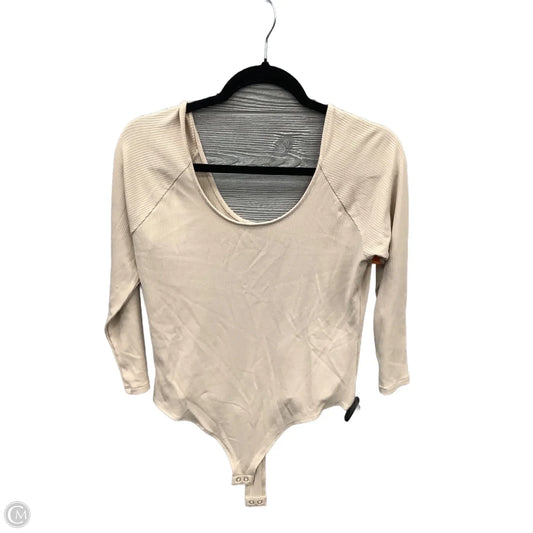 Top Long Sleeve By Banana Republic In Beige, Size: L