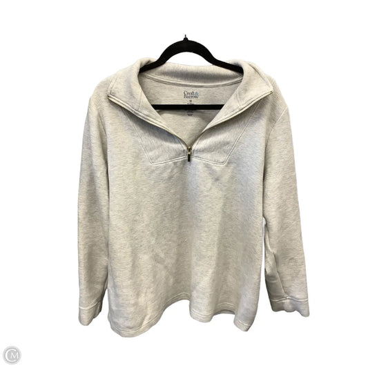 Sweatshirt Collar By Croft And Barrow In Grey, Size: 1x