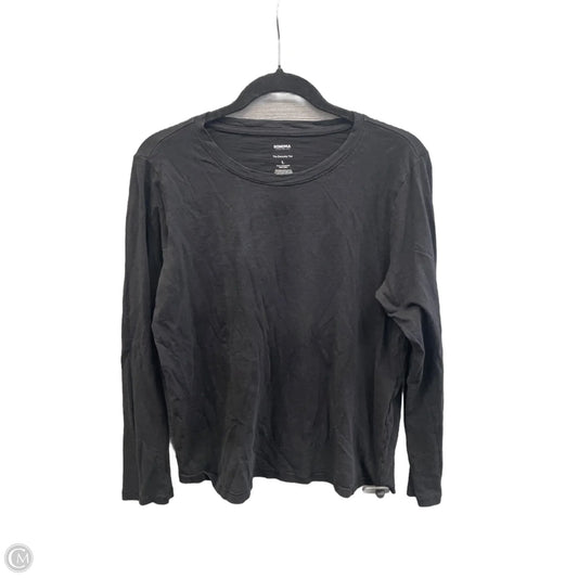 Top Long Sleeve Basic By Sonoma In Black, Size: L